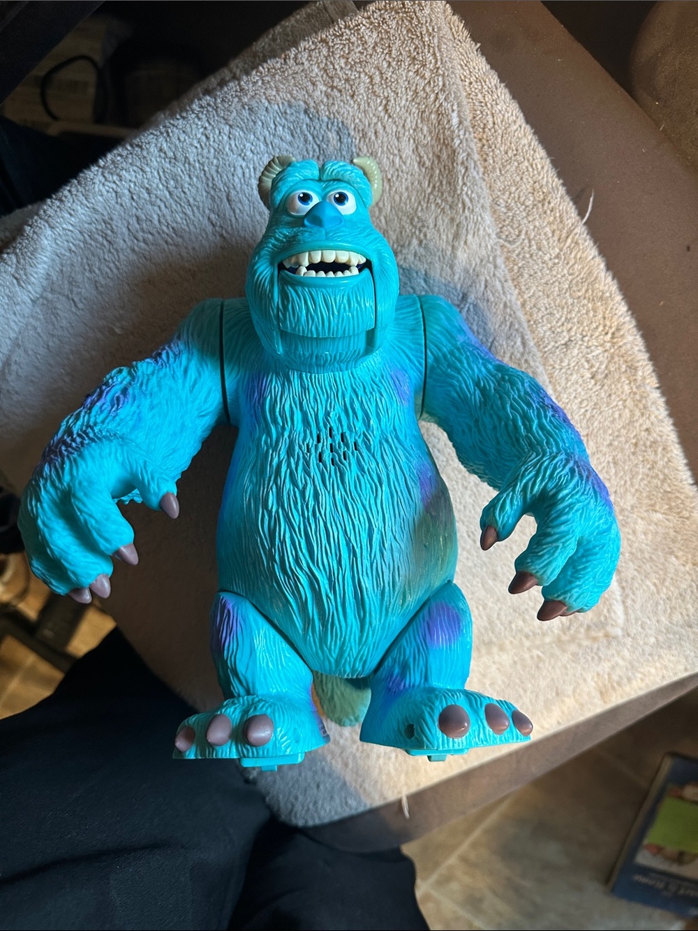 Blue and Purple Monster Figure Plush-Style Toy - Kids Action Figure